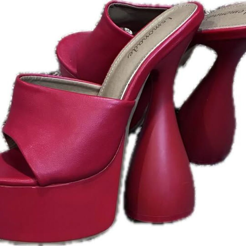 Lemonade red platform heels - “Own It” - Size 6